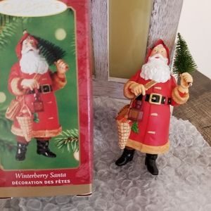 Winterberry Santa ornament